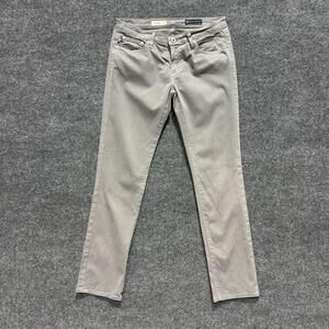 AG Adriano Goldschmied Jeans Womens 28R Gray Stevie Mid Rise Skinny Stretch